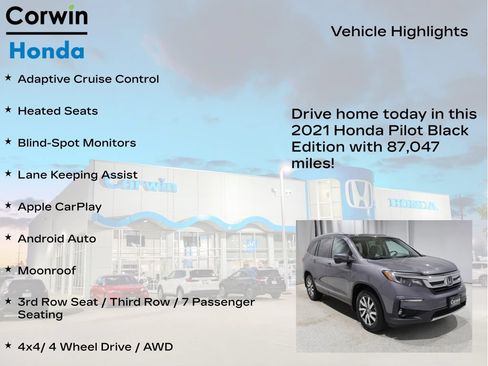Used 2021 Honda Pilot Black Edition image 6