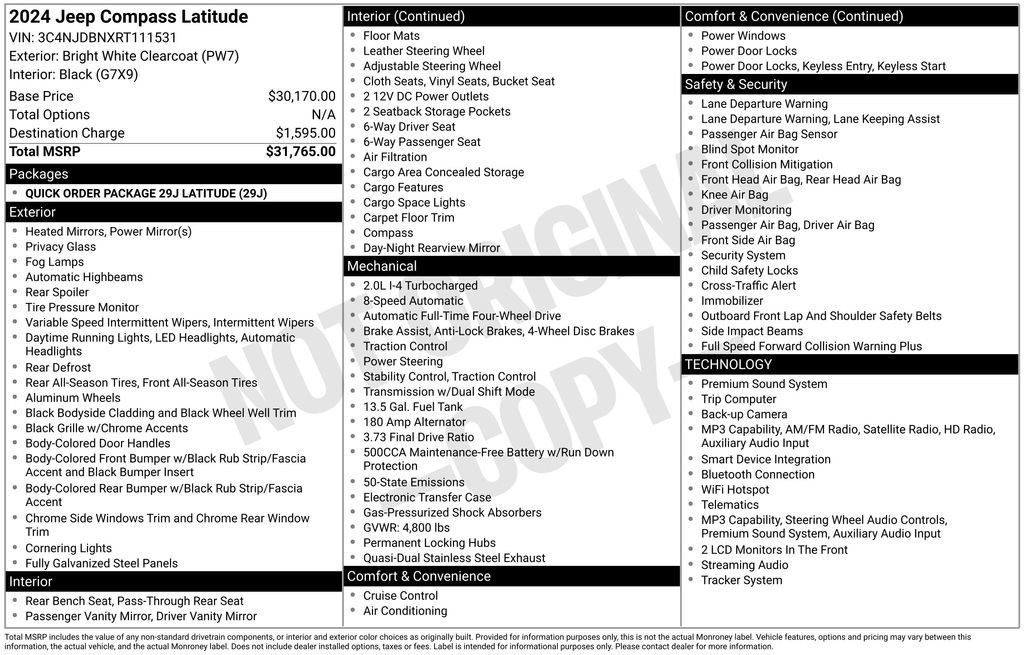 Used 2024 Jeep Compass Latitude AWD/4WD image 16