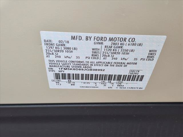 Used 2018 Ford Explorer XLT w/ Equipment Group 202A AWD/4WD image 16