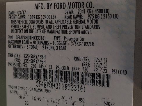 Used 2017 Ford Fusion SE w/ Fusion SE Technology Package image 33