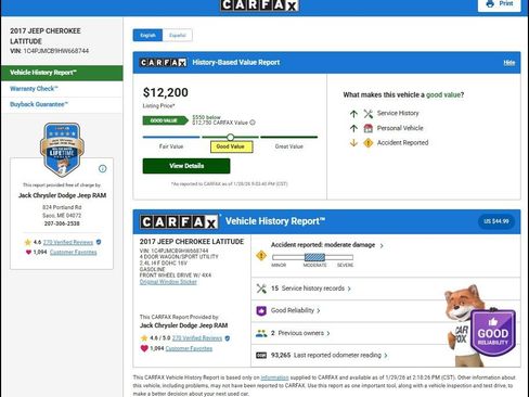 Used 2017 Jeep Cherokee Latitude image 6