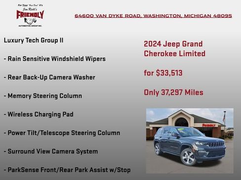 Used 2024 Jeep Grand Cherokee Limited w/ Luxury Tech Group II AWD/4WD image 15