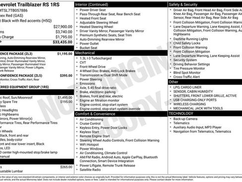 New 2026 Chevrolet TrailBlazer RS w/ Convenience Package FWD image 26