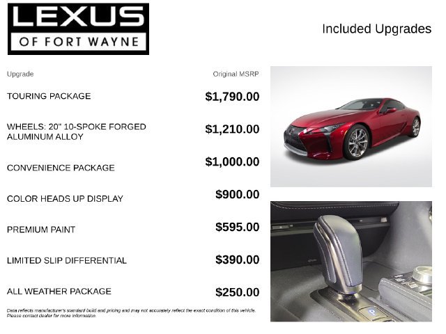 Used 2018 Lexus LC 500 Coupe w/ Touring Package RWD image 4