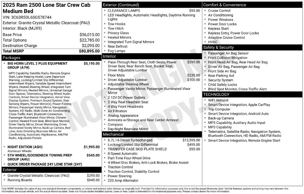 Used 2025 RAM 2500 Lone Star AWD/4WD image 22