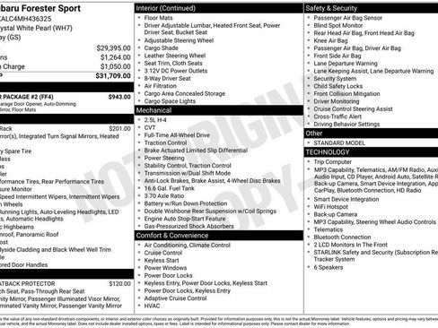 Used 2021 Subaru Forester Sport w/ Popular Package #2 AWD/4WD image 7