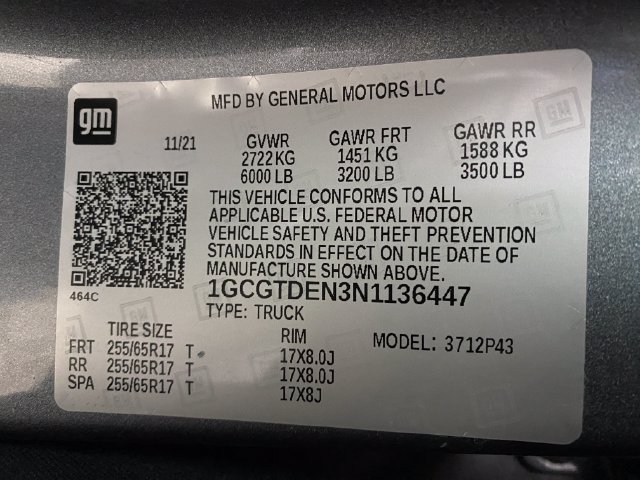Certified 2022 Chevrolet Colorado Z71 w/ Safety Package AWD/4WD image 32