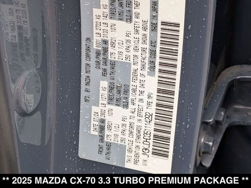 Used 2025 MAZDA CX-70 3.3 Turbo w/ Premium Package AWD/4WD image 32