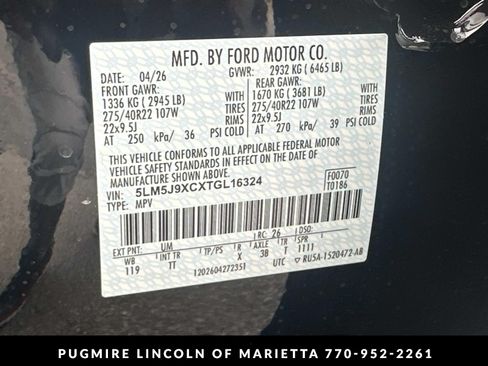 New 2026 Lincoln Aviator Black Label w/ Dynamic Handling Package AWD/4WD image 34