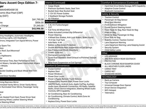 Certified 2024 Subaru Ascent Onyx Edition image 26