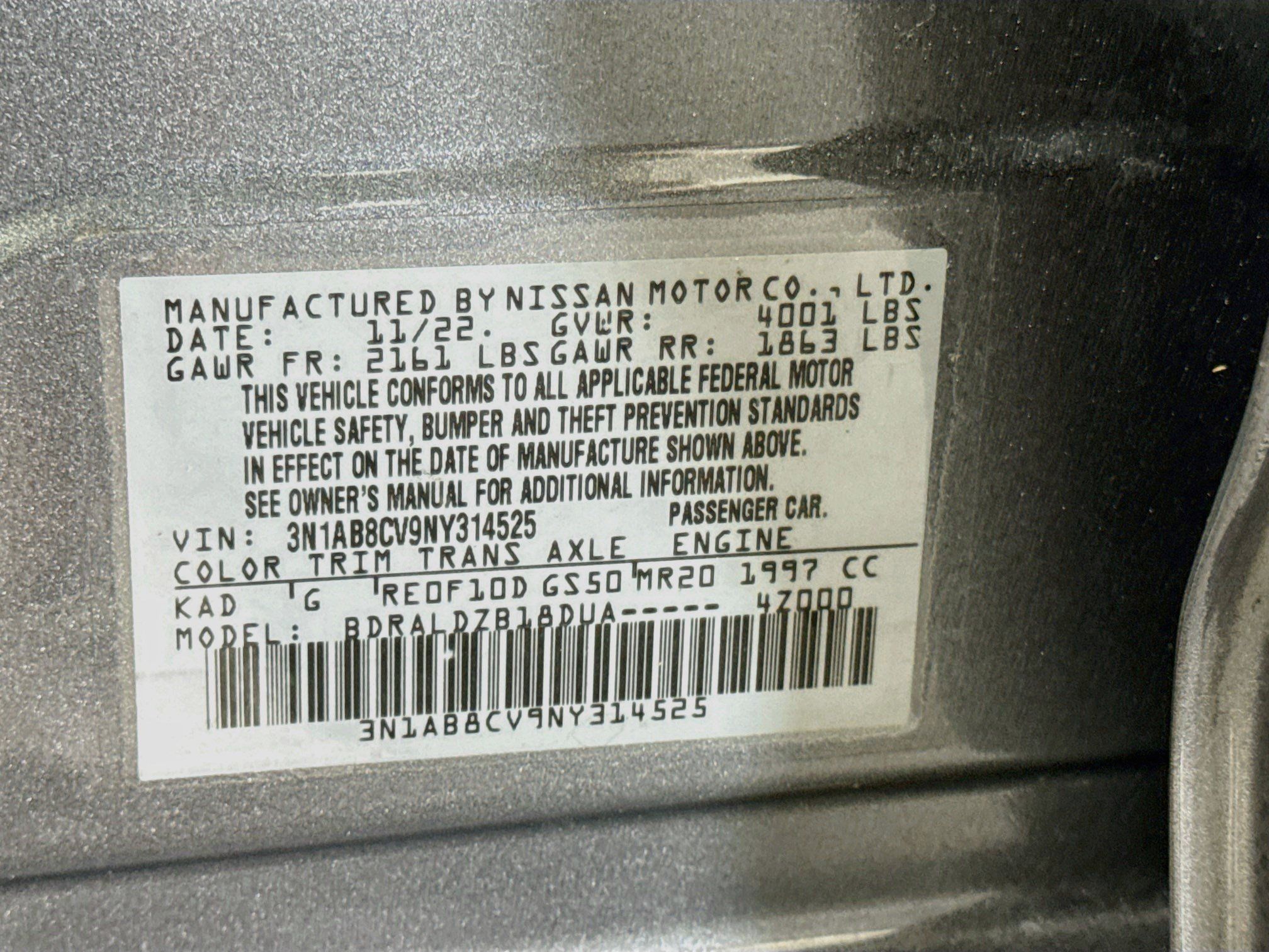 Used 2022 Nissan Sentra SV w/ Trunk Package FWD image 37