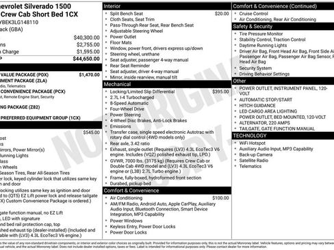 Used 2020 Chevrolet Silverado 1500 Custom w/ Custom Value Package AWD/4WD image 10