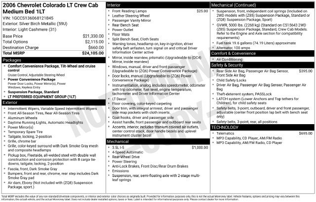 Used 2006 Chevrolet Colorado LT RWD image 9