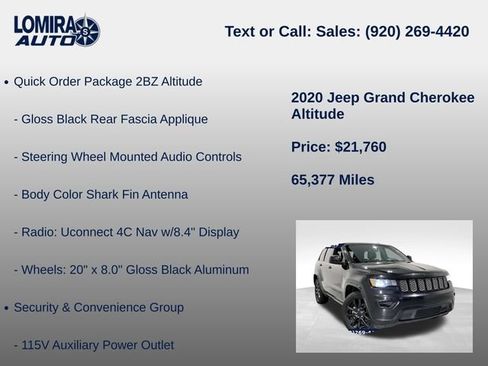 Used 2020 Jeep Grand Cherokee Altitude AWD/4WD image 14
