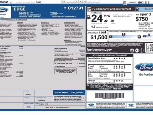 Used 2018 Ford Edge SEL w/ Equipment Group 201A FWD image 2