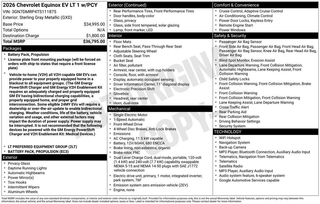 Used 2026 Chevrolet Equinox EV LT FWD image 40