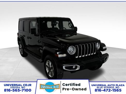 Used 2019 Jeep Wrangler Unlimited Sahara w/ Uconnect 4C Nav & Sound Group AWD/4WD image 1