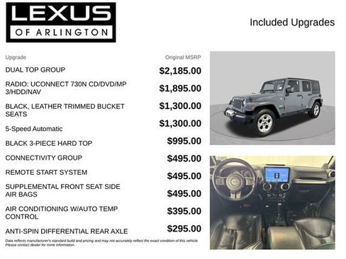 Used 2014 Jeep Wrangler Unlimited Sahara w/ Dual Top Group AWD/4WD image 4
