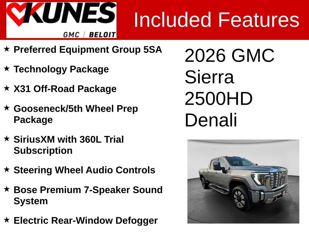 New 2026 GMC Sierra 2500 Denali w/ Technology Package AWD/4WD image 2