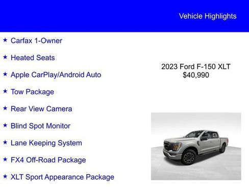Certified 2023 Ford F150 XLT w/ Equipment Group 302A High AWD/4WD image 3