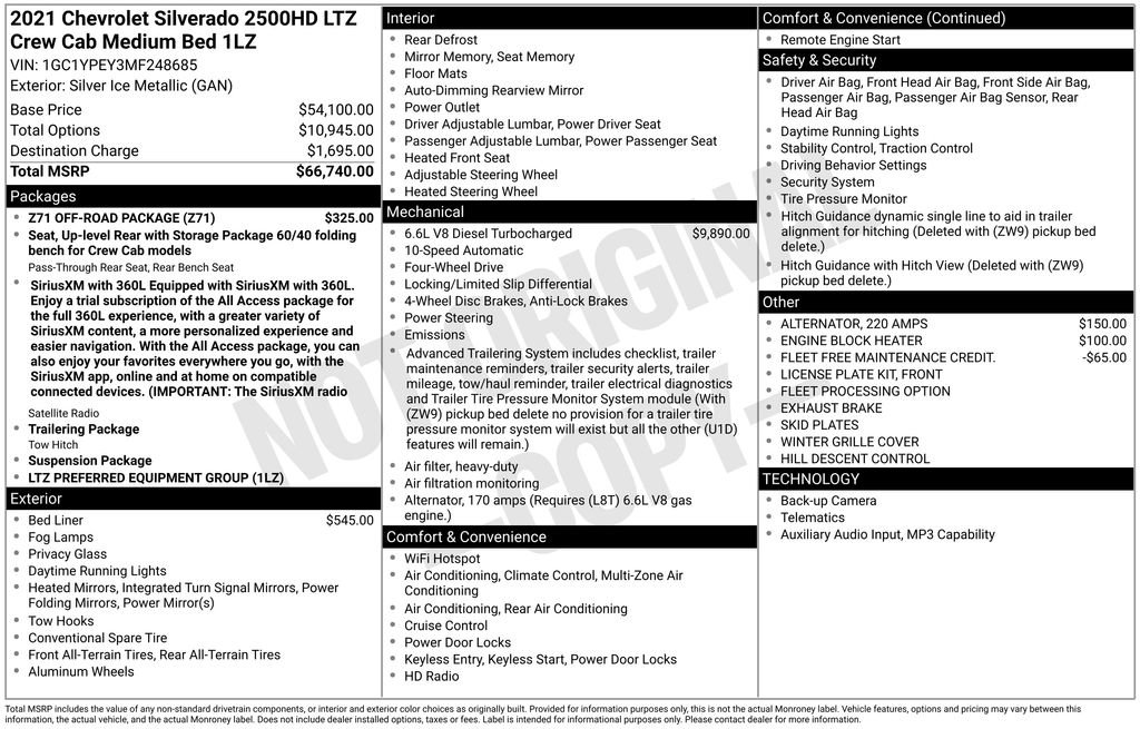 Used 2021 Chevrolet Silverado 2500 LTZ w/ Z71 Off-Road Package AWD/4WD image 3