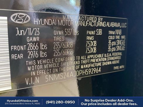 Certified 2023 Hyundai Santa Fe SEL w/ Cargo Package FWD image 46