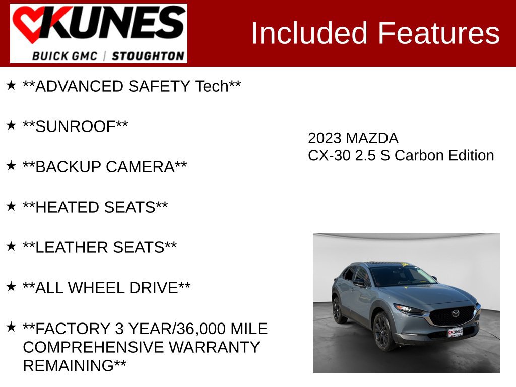 Used 2023 MAZDA CX-30 AWD 2.5 S w/ Preferred Package image 2