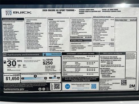 New 2026 Buick Encore GX Sport Touring w/ Advanced Technology Package image 21