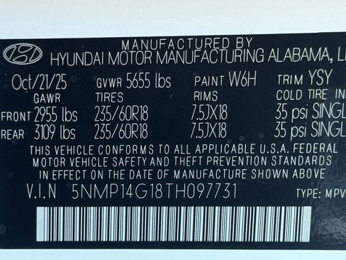 New 2026 Hyundai Santa Fe SE image 27