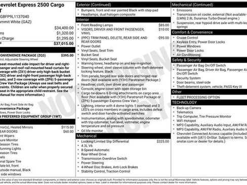 Used 2020 Chevrolet Express 2500 Extended w/ Driver Convenience Package RWD image 12
