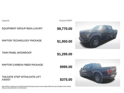 Used 2018 Ford F150 Raptor w/ Equipment Group 802A Luxury AWD/4WD image 3