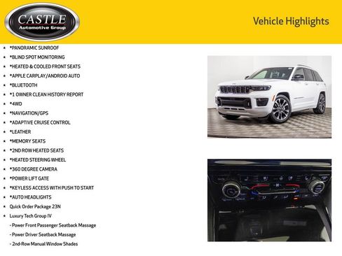 Used 2023 Jeep Grand Cherokee Overland w/ Adv Protech Group III image 3