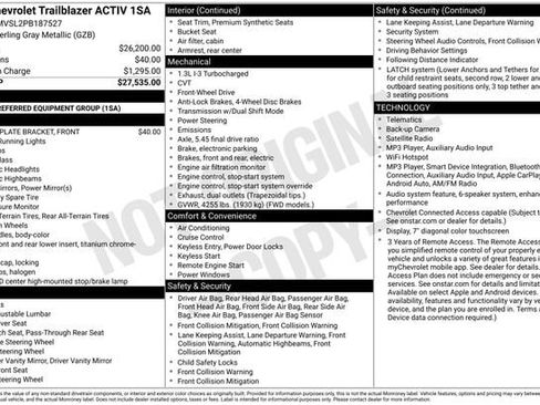 Used 2023 Chevrolet TrailBlazer ACTIV FWD image 1
