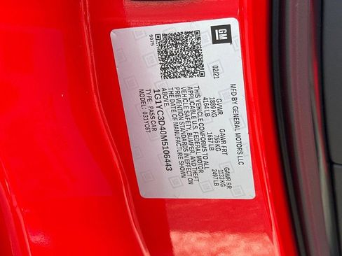 Used 2021 Chevrolet Corvette Stingray Premium Conv w/ Z51 Performance Package image 19