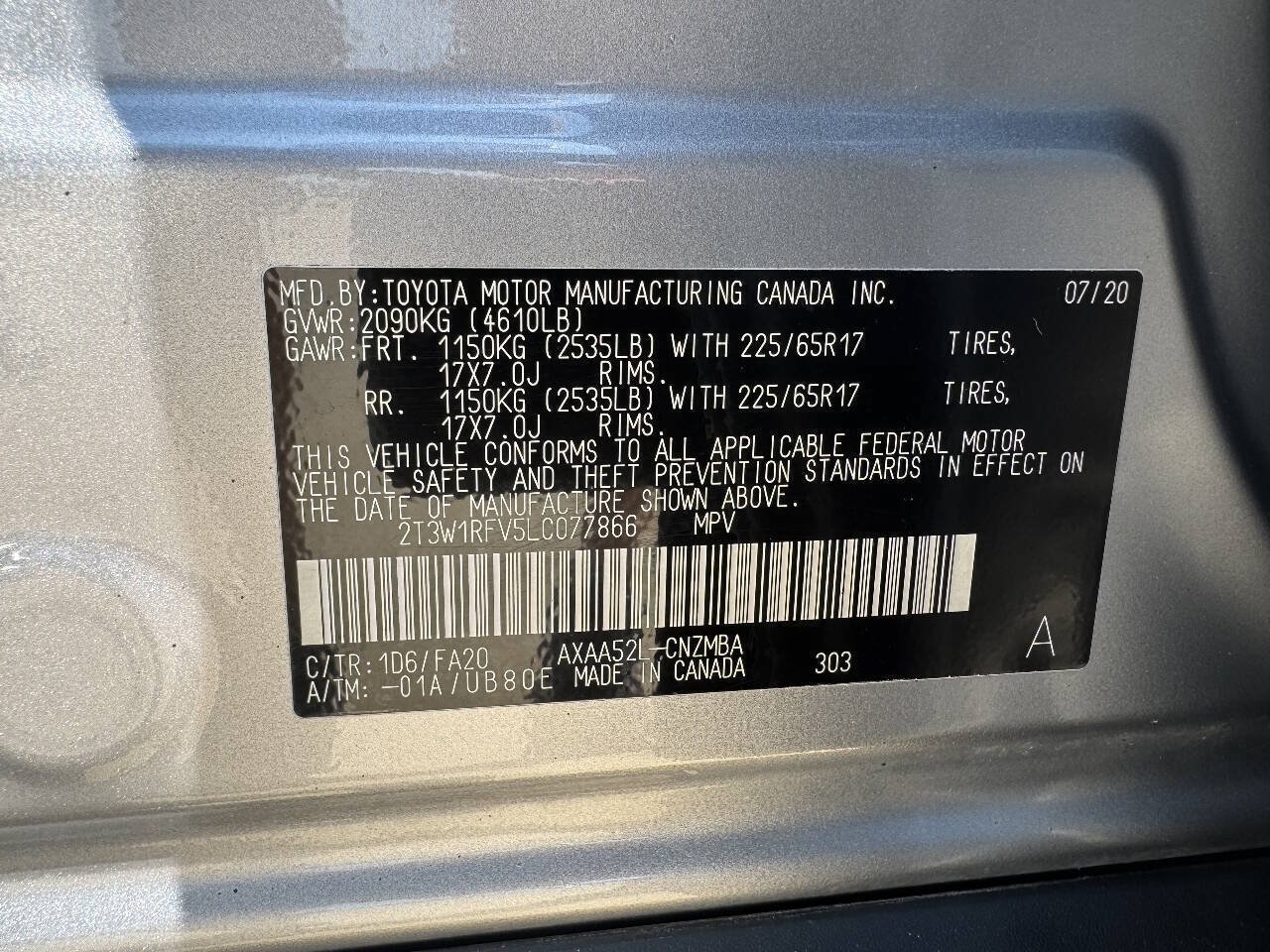 Used 2020 Toyota RAV4 XLE FWD image 10