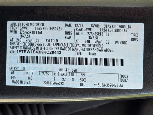 Used 2019 Ford F150 XLT w/ Equipment Group 302A Luxury AWD/4WD image 24