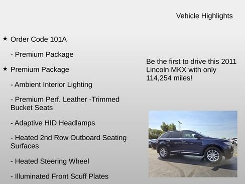 Used 2011 Lincoln MKX AWD w/ 101A Rapid Spec Order Code image 5