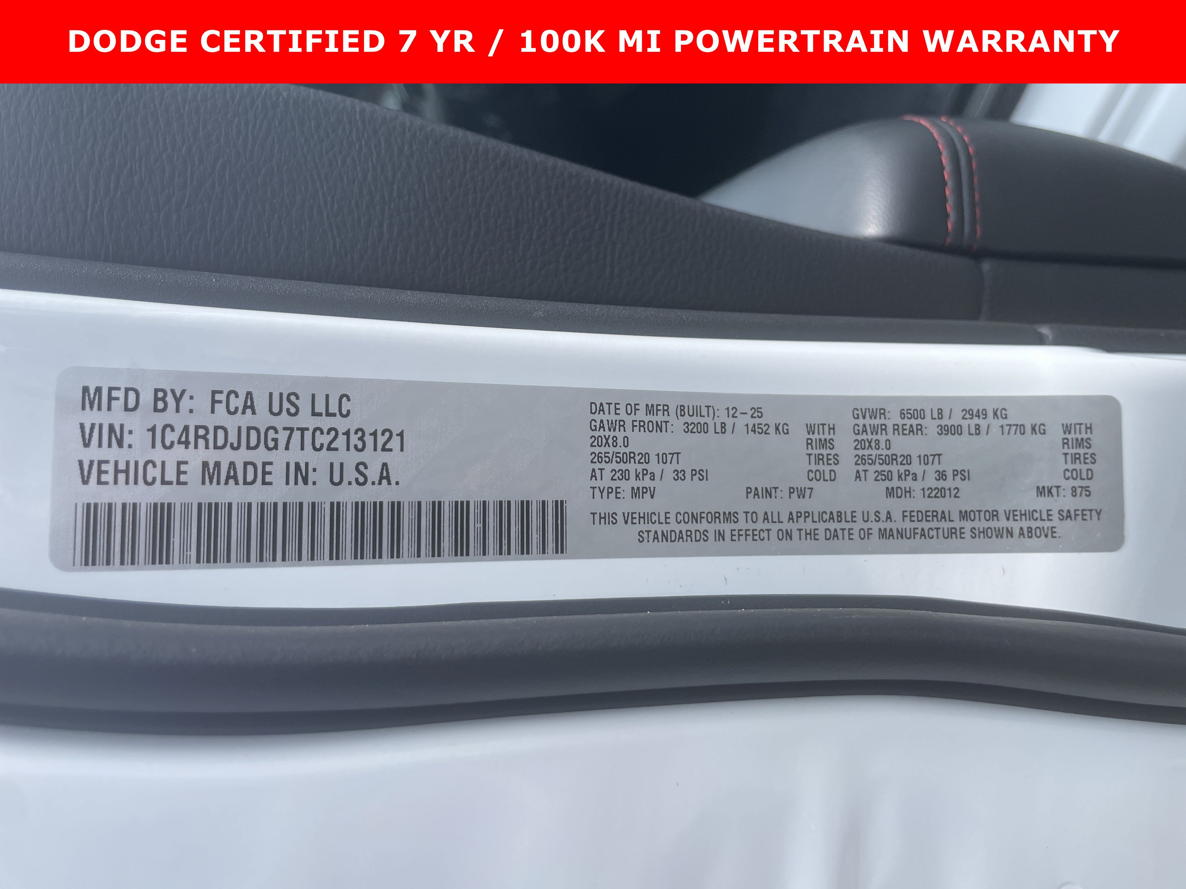 Certified 2026 Dodge Durango GT AWD/4WD image 35