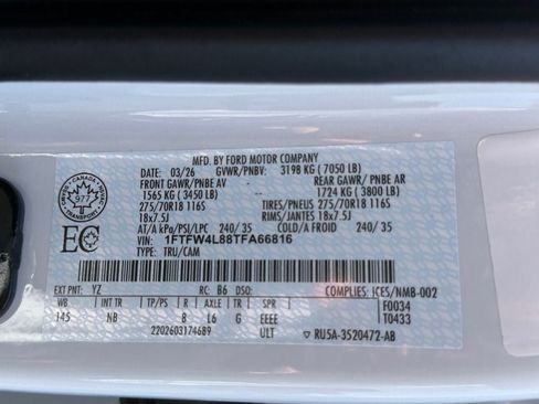 Used 2026 Ford F150 Tremor w/ Equipment Group 402B MID AWD/4WD image 35