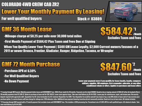 New 2026 Chevrolet Colorado ZR2 w/ Technology Package AWD/4WD image 2