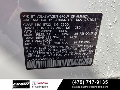 Used 2024 Volkswagen Atlas SE w/ Black Wheel Package FWD image 34