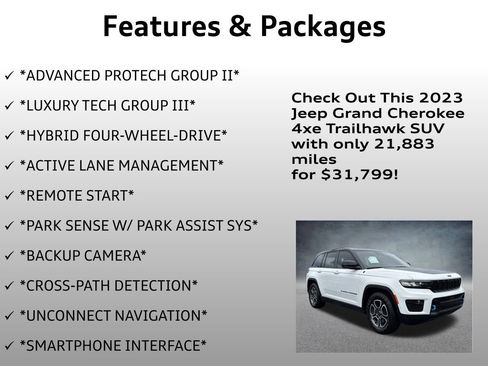 Used 2023 Jeep Grand Cherokee Trailhawk w/ Advanced Protech Group II image 4