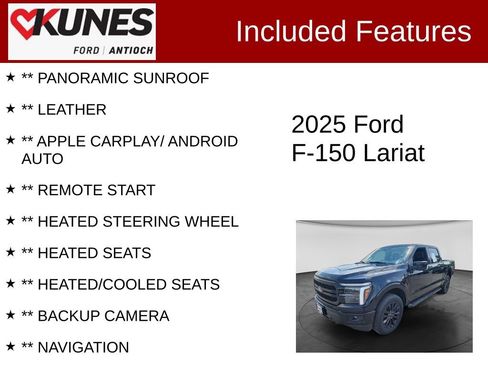 Certified 2025 Ford F150 Lariat AWD/4WD image 3