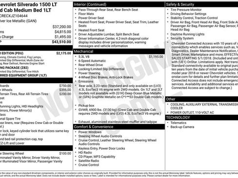 Certified 2018 Chevrolet Silverado 1500 LT w/ All Star Edition RWD image 38