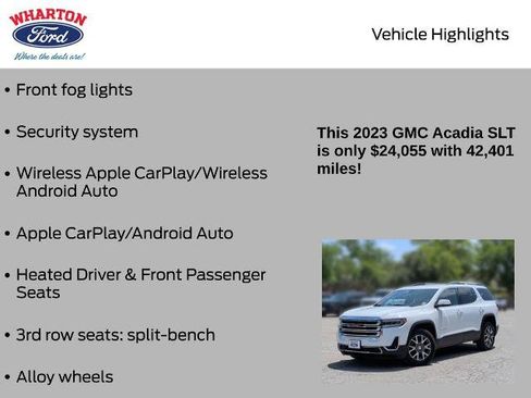 Used 2023 GMC Acadia SLT FWD image 15