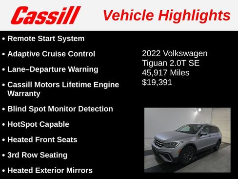 Used 2022 Volkswagen Tiguan SE FWD image 3