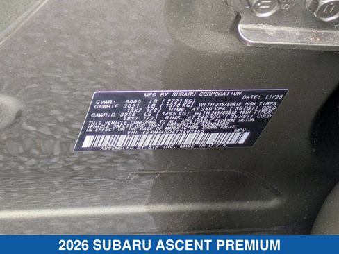 Certified 2026 Subaru Ascent Premium AWD/4WD image 39