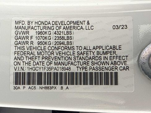 Used 2023 Honda Accord EX image 51