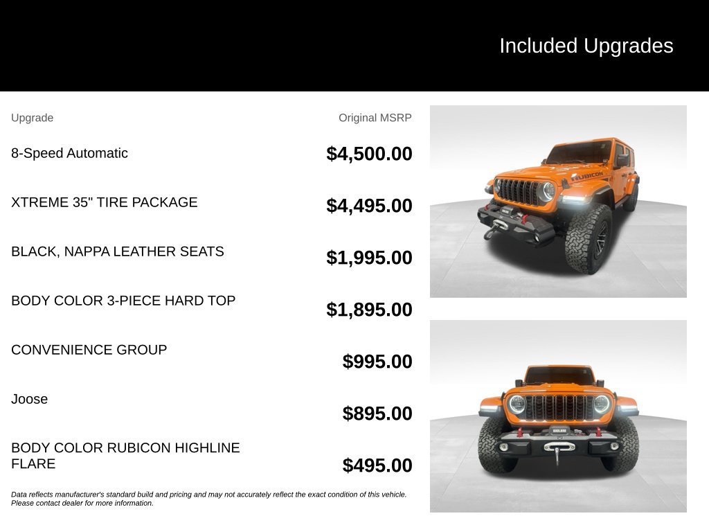 Used 2025 Jeep Wrangler Unlimited Rubicon w/ XTREMEE 35" Tire Package AWD/4WD image 2