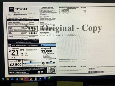 New 2025 Toyota Tacoma SR5 image 16